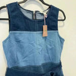 BODEN Hotch Denim Midi DressHotched Denim Size 6p Blue Photo 4