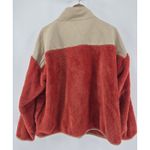 J. Crew Womens Fleece Full Zip‎ Jacket XXL Orange Tan Sherpa Superplush Soft Size undefined Photo 2