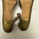 Via Spiga Platinum Gold Peep Toe‎ Platform Heel Size 7M Patent Leather Photo 14