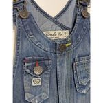 Vintage Y2K Utility Cargo Overalls Denim Brake Up Independent Jeans Womens 2 Blue Photo 6