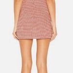 Tularosa  Erica Mini Dress Cherry Red White Plaid Gingham XS Photo 1