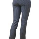 Betabrand  Womens S Straight Leg Yoga Dress Pants Navy Blue Thin stripes Comfort Photo 10