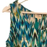 st. john's bay St. John’s bay tank top blouse asymmetrical size 2XL blue green Photo 3