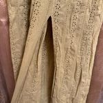 Mahina  Hawaii Olive Green Crochet Top Boho Eyelet Maxi Dress Medium Photo 5