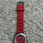 Geneva Platinum women’s vintage red/silver crystal adjustable bracelet‎ watch Red Photo 3