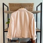 Loft Ann Taylor Cotton Blend Woven Pique Pink Career Blazer Jacket, 8 Photo 3