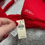 Aerie NWT  Longline Triangle Bikini Top Beach Women's Chilly Red Size XXL Photo 3