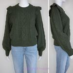 Madewell  Hollydene Ruffle-Shoulder Pullover Sweater, women's‎ size M Photo 2