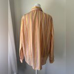Vintage ‘80s Multicolored Striped Collared Long Sleeve Button Down Shirt Gold Size XL Photo 5