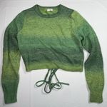 Cotton On Cotton‎ on green open backed sweater Jumper W Drawstring slightly cropped Size L Photo 1