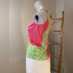 Lilly Pulitzer  Pink Green Riviera Silk Chain Halter Neck Tank Top Size XXS Photo 5