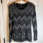 Lucky Brand Lucky Sweater Size Medium With Lining Chevron Print Career Office Wear Photo 1