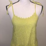 NWT Valentina Naldi Yellow Tied Straps Cami Peplum Tank Top made in Italy Size XL Photo 1