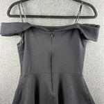 Lulus Season of Fun Black Off-the-Shoulder Skater Mini Dress Medium JD7678 Photo 6