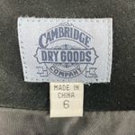 Vintage Cambridge Dry Goods Black Suede Leather Asymmetrical Midi Skirt Size 6 Photo 3