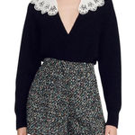 Sandro Space Tweed Wide Leg Textured Shorts Size 42 Photo 0