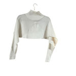 Women's Knitss White Ribbed Turtleneck Shrug One Size Size 0 Photo 2