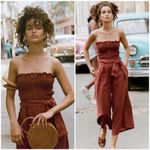 Faithfull the Brand NEW  Lais Jumpsuit Sangria Photo 2