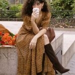 Daughters of India Zuri Wrap Dress in Autumn NEW Brown Size XS Photo 3