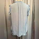 Rachel Zoe  Light Blue Ruffle Sleeve Blouse Photo 4