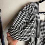 Nasty Gal  Size 0 Gingham Print Tired Puff Sleeve Dress Black White Check Milkmaid Photo 9
