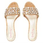 Lilly Pulitzer  Trish Cork & Crystal Rhinestone mule sandals Photo 0