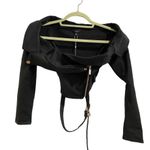 Wow Couture Black Belted High Rise Bandeau Jumpsuit Sz XS NWT Photo 2