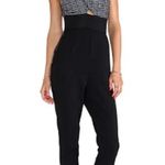 Self Portrait  Black & White One Shoulder Jumpsuit Women’s Size 2 XS Photo 0
