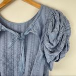 Free People  Star Struck Puff Sleeve Open Back Top Crop Sz Small Photo 8