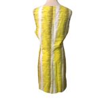 Larry Levine yellow white and beige print sheath dress fully lined Photo 7