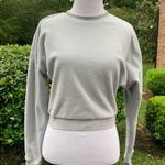 Nike  Gray Fleece Cropped Drifit Sweatshirt XS Photo 0