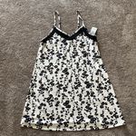 Linea Donatella Linea Donatelle Floral Black White 2 Piece Robe/Chemise Set SIZE M Photo 1