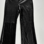 Vince Camuto  Faux Leather Pants Sz S Black Flare Moto Biker Baddie‎ Photo 0