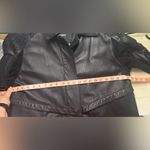 wilson's leather Vintage  80’s Black Paisley Trench Coat Size Medium Thinsulate Photo 10