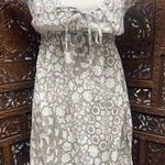 Trina Turk  dress 4 baby doll gray star metallic cap sleeve tie front Short Y2k Photo 0