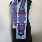 Vintage Pin Up Long Neck Scarf Blue Photo 2
