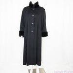 Vintage Steve by Searle black swing full length coat, vintage size 2, USA made Size L Photo 13