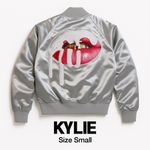 KYLIE Cosmetics Silver Satin Bomber Jacket Photo 1