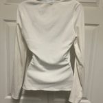 Chicme White Ribbed Zip Up Tunic Top Photo 5