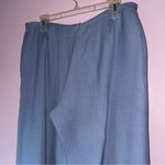 Larry Levine  Size 14P Linen Blend Capri Crop Casual Pants Blue Photo 4