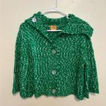 Ruby Rd. Green Boucle Knit Capelet Cardigan Poncho Sweater Size M Size M Photo 0