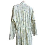 Willow Ridge Vintage 70s 80s  Yellow Floral Long Sleeve Collared Day Dress S/M Photo 7