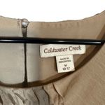Coldwater Creek  Beige Sleeveless Layered Sequins Detail Blouse Women Sz M Photo 5