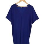 New Tash + Sophie Boxy Tee Shirt Short Sleeve Dress Blue XL Photo 0