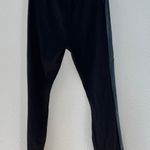 Umgee Black Faux Leather Side Stripe Pull On Elastic Waist High Rise Leggings Photo 4