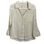 Soma  Cotton Gauze Long Sleeve Notch Collar Pajama Top Photo 2