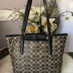 Coach  Brown and Black Monogram Tote Photo 1