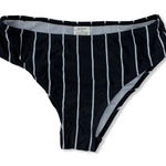 SelfieGo Black Pinstripe Bikini‎ Bottoms Small New Photo 0