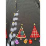 CST Sport Black Christmas Tree Plaid Button Up Shirt Women 5X Holiday Festive Photo 4