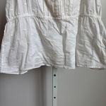 Aerie  White‎ Eyelet Button Front Tank Top Sleeveless Cami Blouse Large L Photo 2